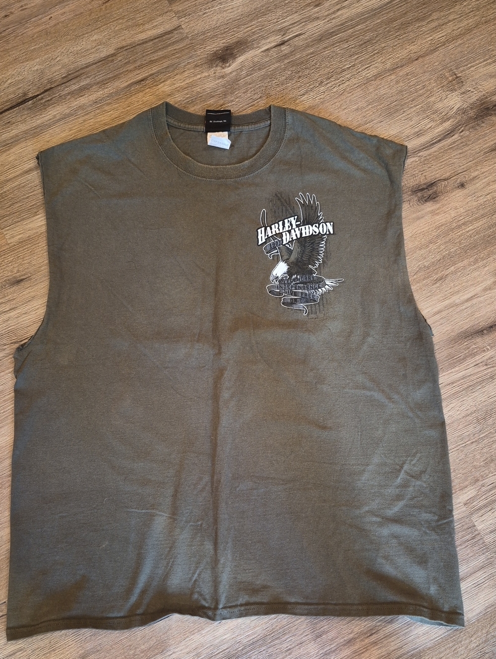 Harley-Davidson Olive Green Sleeveless Graphic Tank